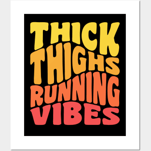 Runner Marathon Thick Thighs Running Vibes Fitness Posters and Art